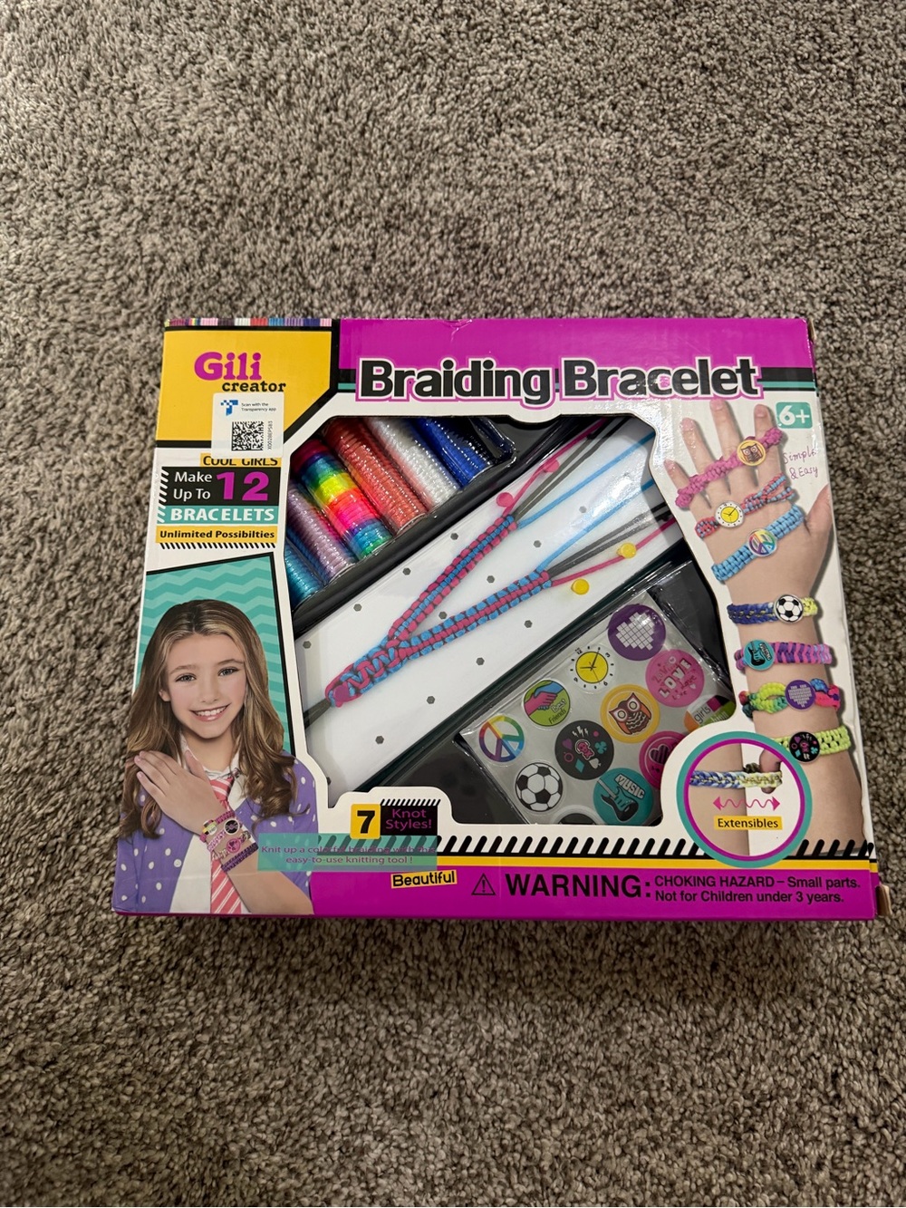 Gilli Braiding Bracelet Kit - Pink, Purple, Blue, Yellow, Green